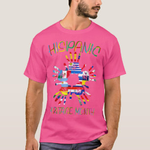 Camiseta Patrimônio Nacional Hispânico Mês Latino Todos os 