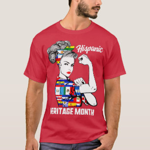Camiseta Patrimônio Nacional Hispânico Mês Mulher Latino Co