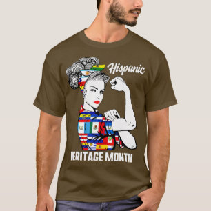 Camiseta Patrimônio Nacional Hispânico Mês Mulher Latino Co