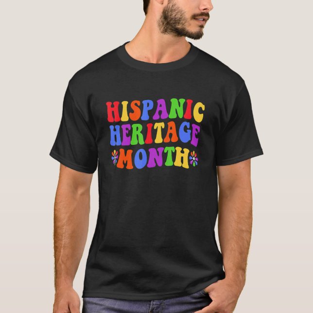 Camiseta Patrimônio Nacional Hispânico Mês Mulheres Homens  (Frente)