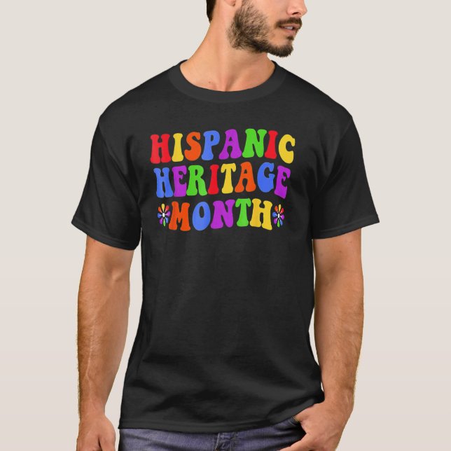 Camiseta Patrimônio Nacional Hispânico Mês Mulheres Homens  (Frente)