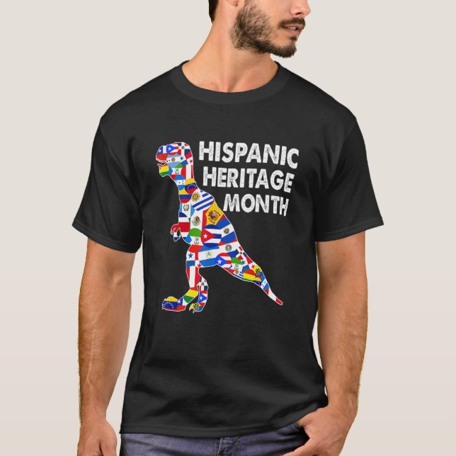Camiseta Patrimônio Nacional Hispânico Mês Para Crianças To (Frente)