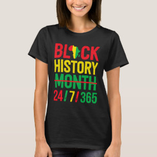 Camiseta Patrimônio Negro História Negra Mês 24 7 Orgulho 5