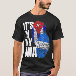 Camiseta Patrimônio Patrimônio Mi Da Bandeira De DNA Cubano
