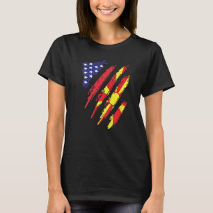 Camiseta Patrimônio Patriótico Americano Bandeira Crescente