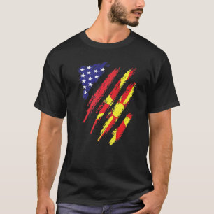 Camiseta Patrimônio Patriótico Americano Bandeira Crescente