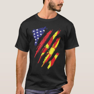 Camiseta Patrimônio Patriótico Americano Bandeira Crescente