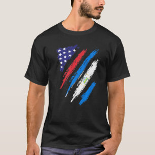 Camiseta Patrimônio Patriótico Americano Bandeira Crescente