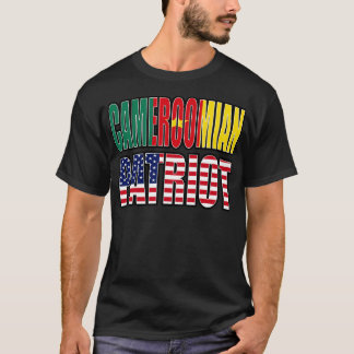 Camiseta Patrimônio Patriótico Americano Camarões Bandeira