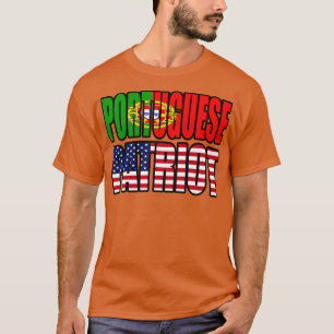 Camiseta Patrimônio Patriótico Português Americano Bandeira
