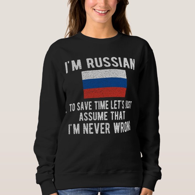 Camiseta Patrimônio Russo Orgulhoso Rússia Arrasta Bandeira (Frente)