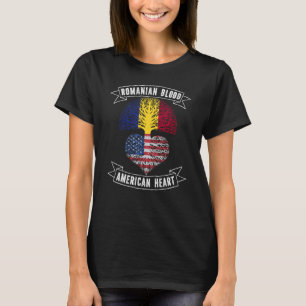 Camiseta Patrimônio Sangrento Americano do Coração Romeno