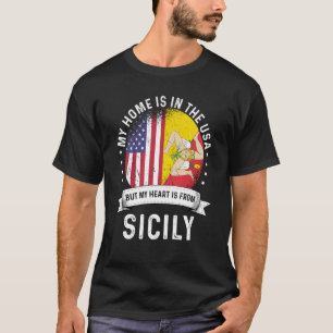 Camiseta Patrimônio Siciliano Americano Cultivado Orgulhoso