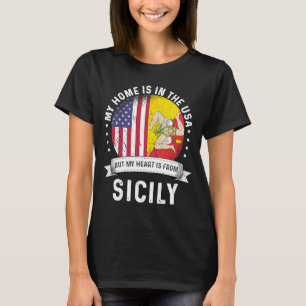 Camiseta Patrimônio Siciliano Americano Cultivado Orgulhoso