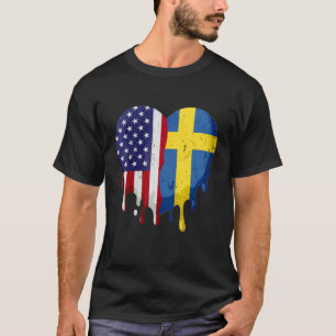 Camiseta Patrimônio Sueco Americano Sinalizador de Suecia M