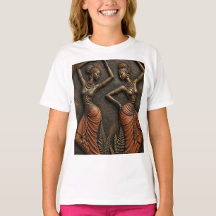 Camiseta Patrimônio Tribal Africano Escultura em Arte