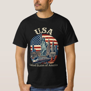 Camiseta Patrimônio USA Skyline - Estados Unidos da América