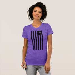 CAMISETA PATRIOT FLAG BLACK E WHITE STAR E STRIPES