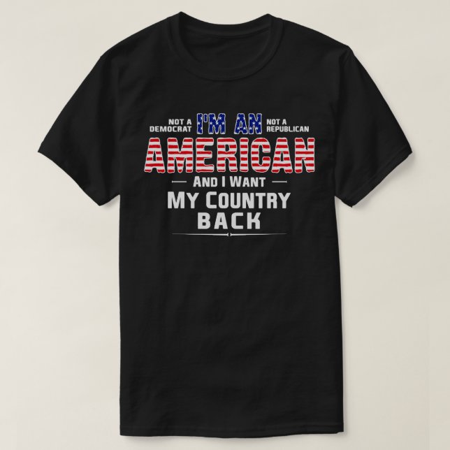 Camiseta Patriot I Am An American (Frente do Design)