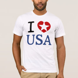 Camiseta Patriot I HEART USA White Star America I AMOR USA
