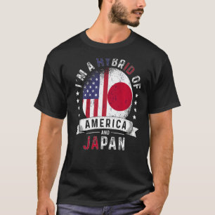 Camiseta Patriot Japão Sinalizador Americano Crescido Japon