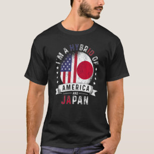 Camiseta Patriot Japão Sinalizador Americano Crescido Japon