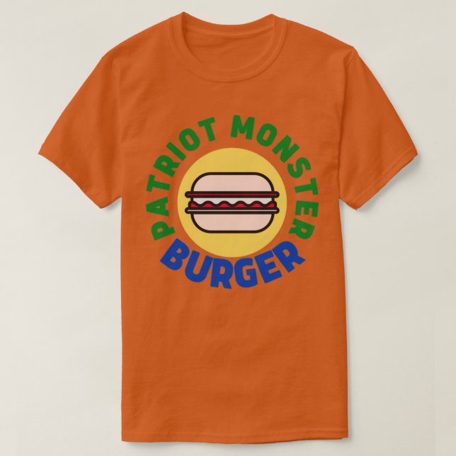 Camiseta Patriot Monster Burger (Frente do Design)