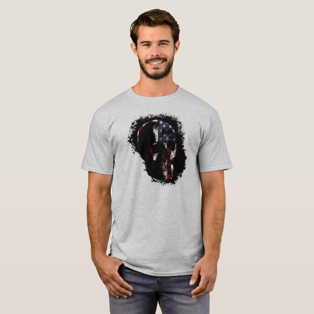 Camiseta PATRIOT SKULL Color (Frente Completa)