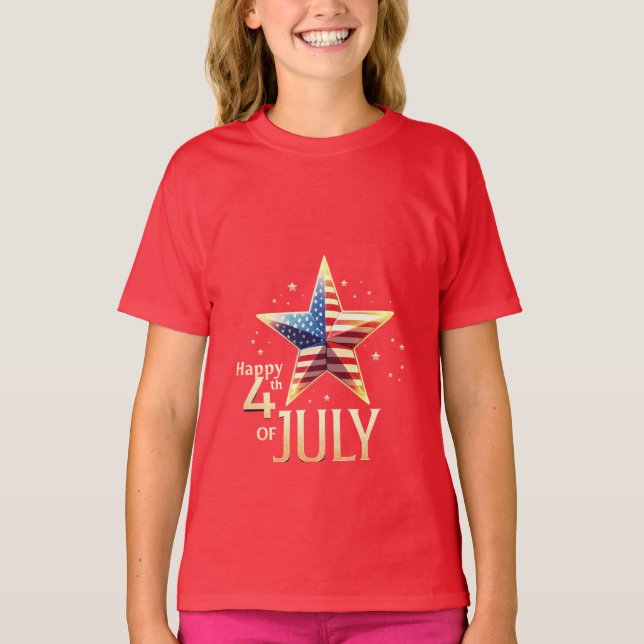 Camiseta Patriot Vibes: Stars, Stripes & Style (Frente)