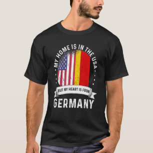 Camiseta Patriota Alemão Americano Cultivou Bandeiras Orgul