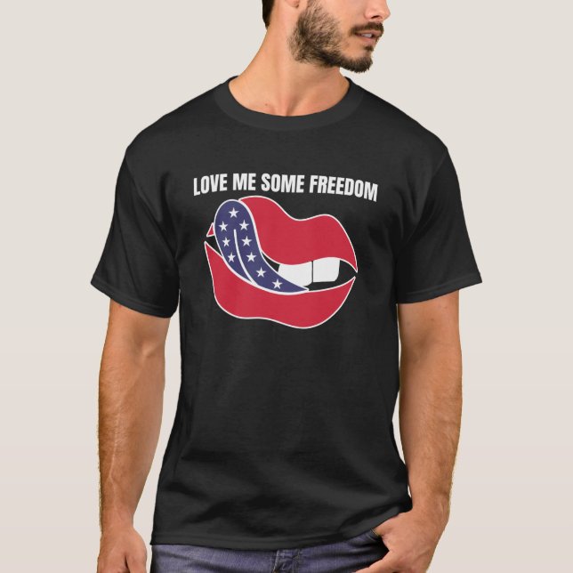 Camiseta Patriota Americana Me Ama Algum Liberdade USA Líng (Frente)