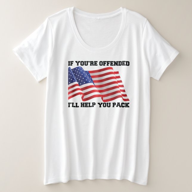 Camiseta Patriota Americano (Frente do Design)