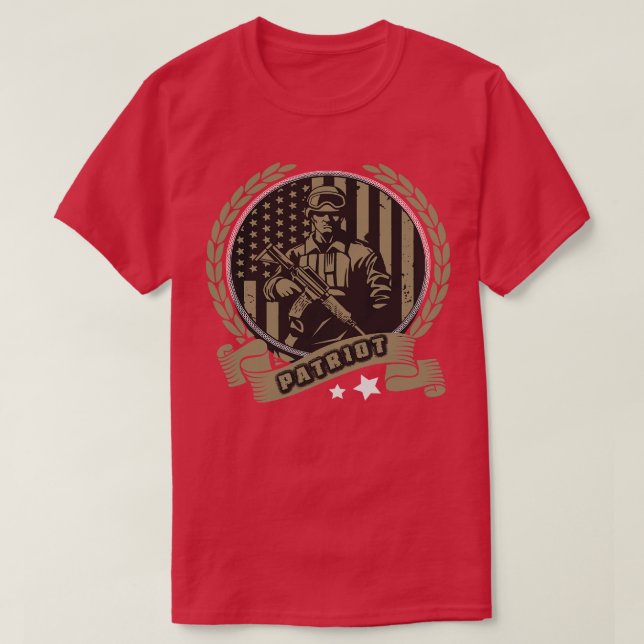 Camiseta Patriota Americano (2) (Frente do Design)