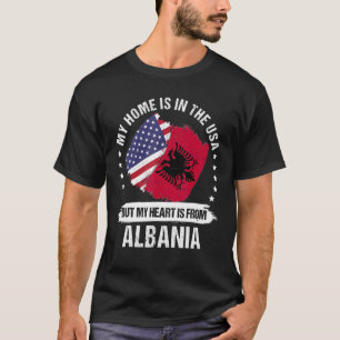 Camiseta Patriota Americano Albânia Bandeira Americana Ro A