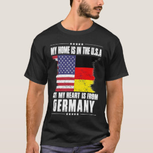 Camiseta Patriota Americano Alemão Crescido Orgulhoso Lar C