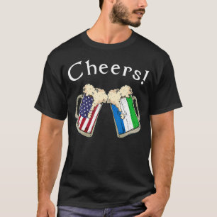 Camiseta Patriota Americano Beer Leone, Bandeira Americana