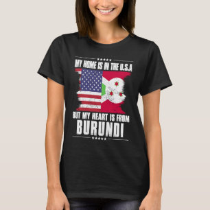 Camiseta Patriota Americano Burundi Cresceu Orgulhoso em La