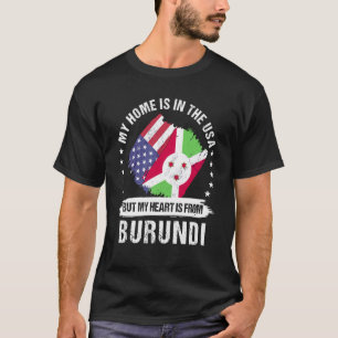 Camiseta Patriota Americano Burundi Cultivado Orgulhoso Meu