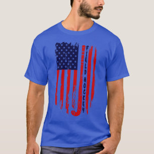 Camiseta Patriota Americano do Hockey de Campo de Bandeira