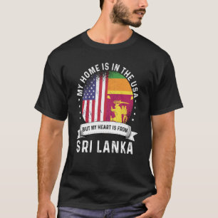 Camiseta Patriota Americano do Sri Lanka Cultivou Orgulho L