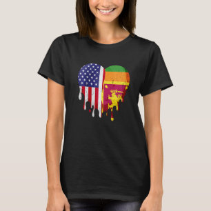 Camiseta Patriota Americano do Sri Lanka Derreter o País Cr