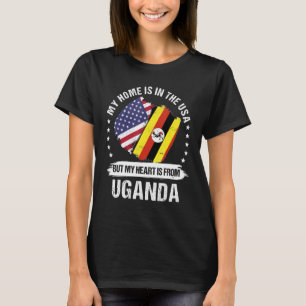 Camiseta Patriota Americano do Uganda Bandeira Americana do