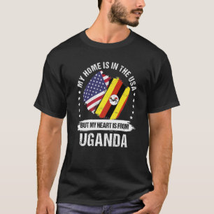 Camiseta Patriota Americano do Uganda Bandeira Americana do