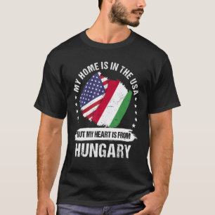 Camiseta Patriota Americano Hungria Bandeira Húngara Americ