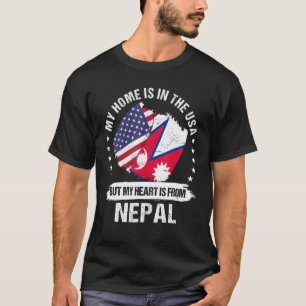 Camiseta Patriota Americano no Nepal Bandeira Americana Rai