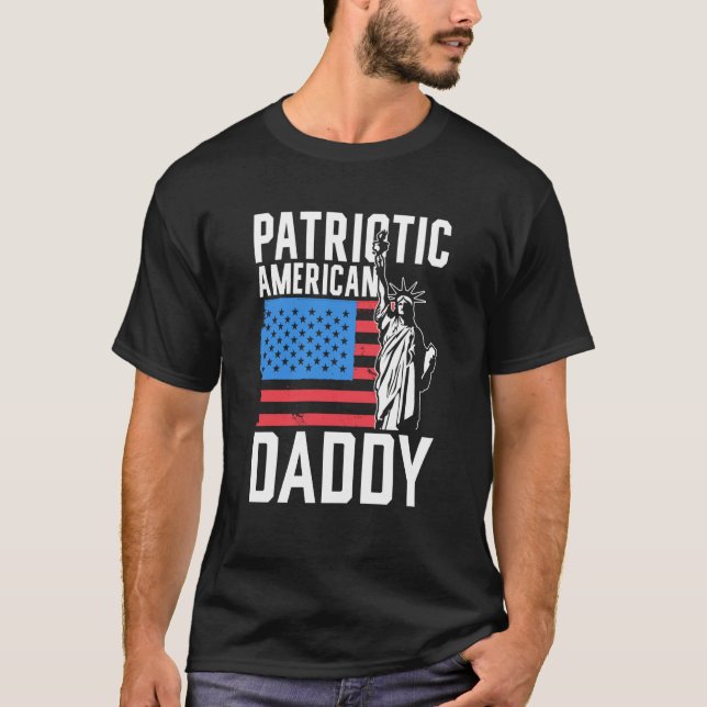 Camiseta Patriota Americano Pai Americano Patriot Da (Frente)