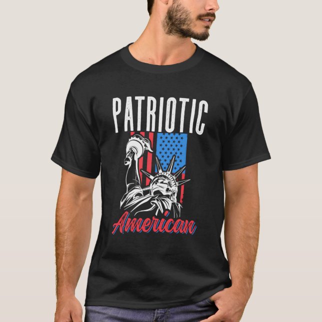 Camiseta Patriota Americano Patriótico Eua Estados Unidos A (Frente)