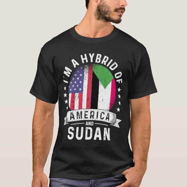Camiseta Patriota Americano Sudanês Cultivado Sinalizador H (Frente)