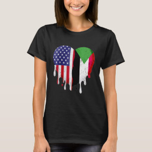 Camiseta Patriota Americano Sudanês País Crescido Derretend
