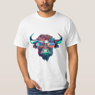 Camiseta Patriota Americano Touro Vaca Buffalo